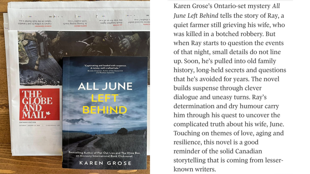 All June Left Behind in The Globe and Mail